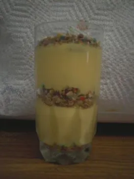 Trix und Haferflocken Joghurt Parfait