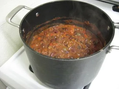Drei-Bohnen und Rindfleisch Chili