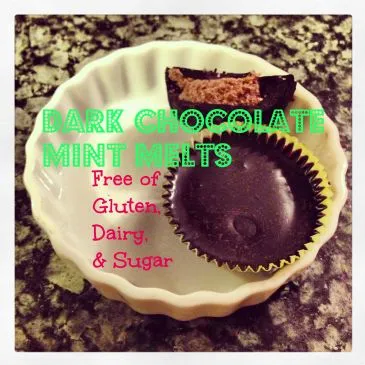 Dunkle Schokoladen-Minzschmelzen