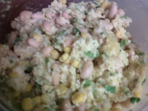 Couscous-, Hähnchen- und Kürbissalat