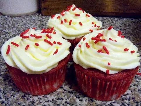"Fast" fettfreie Red Velvet Cupcakes