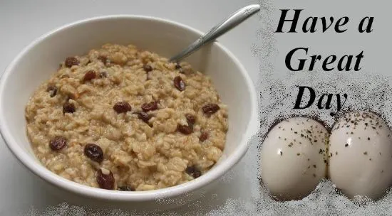 Batchcooked Kirsch-Mandel-Haferbrei & gekochte Eier für Singles