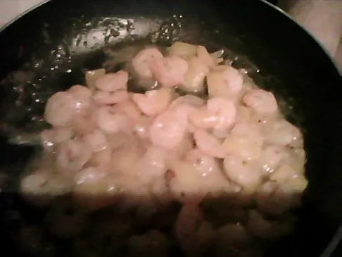 Königsgarnelen mit Honigmelone, Ingwer und Knoblauchsauce