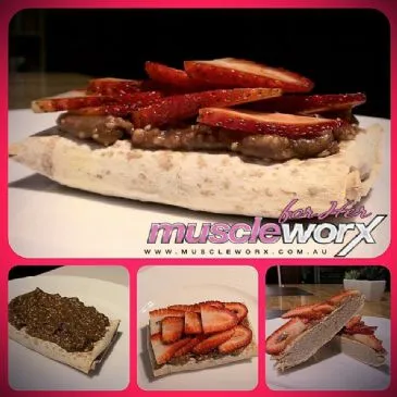 Muscle Worx Für Sie Chef Daisy Selbstgemachte Pop-Tarts mit Erdnussbutter und Erdbeeren