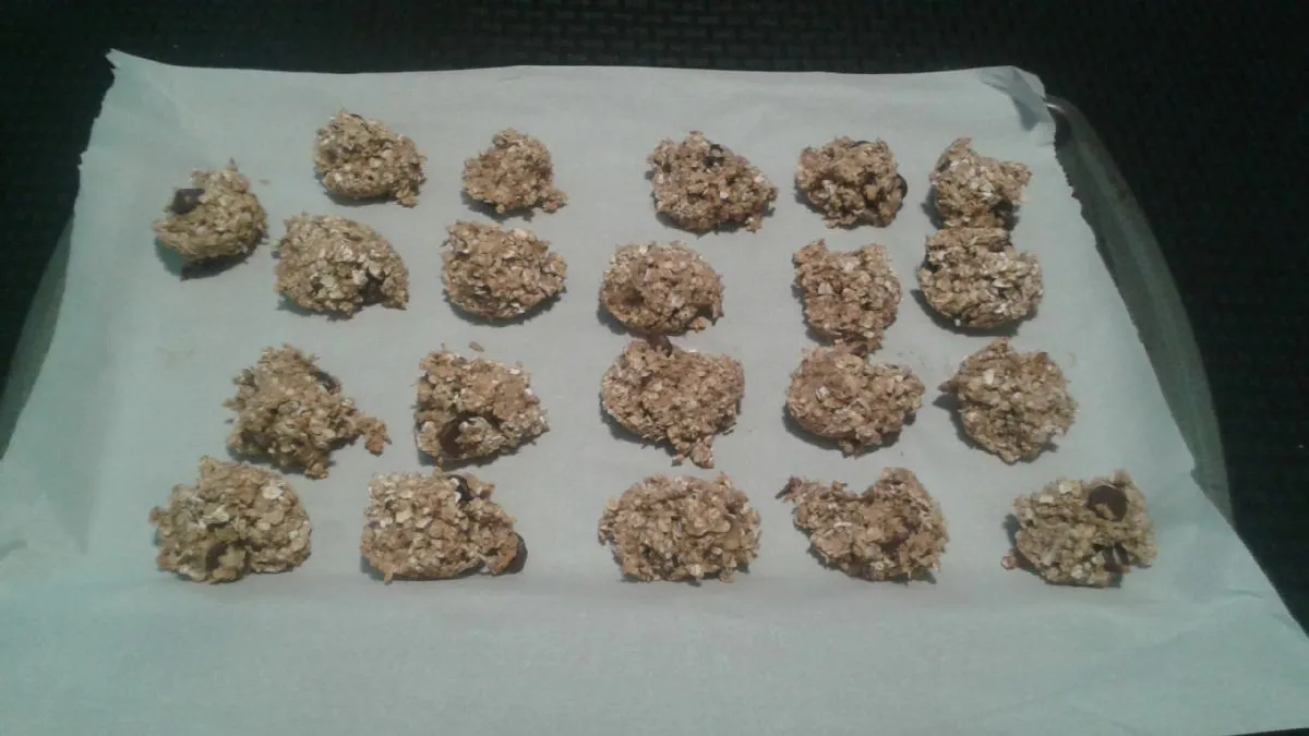 Bananen-Haferflocken-Schokoladenkekse