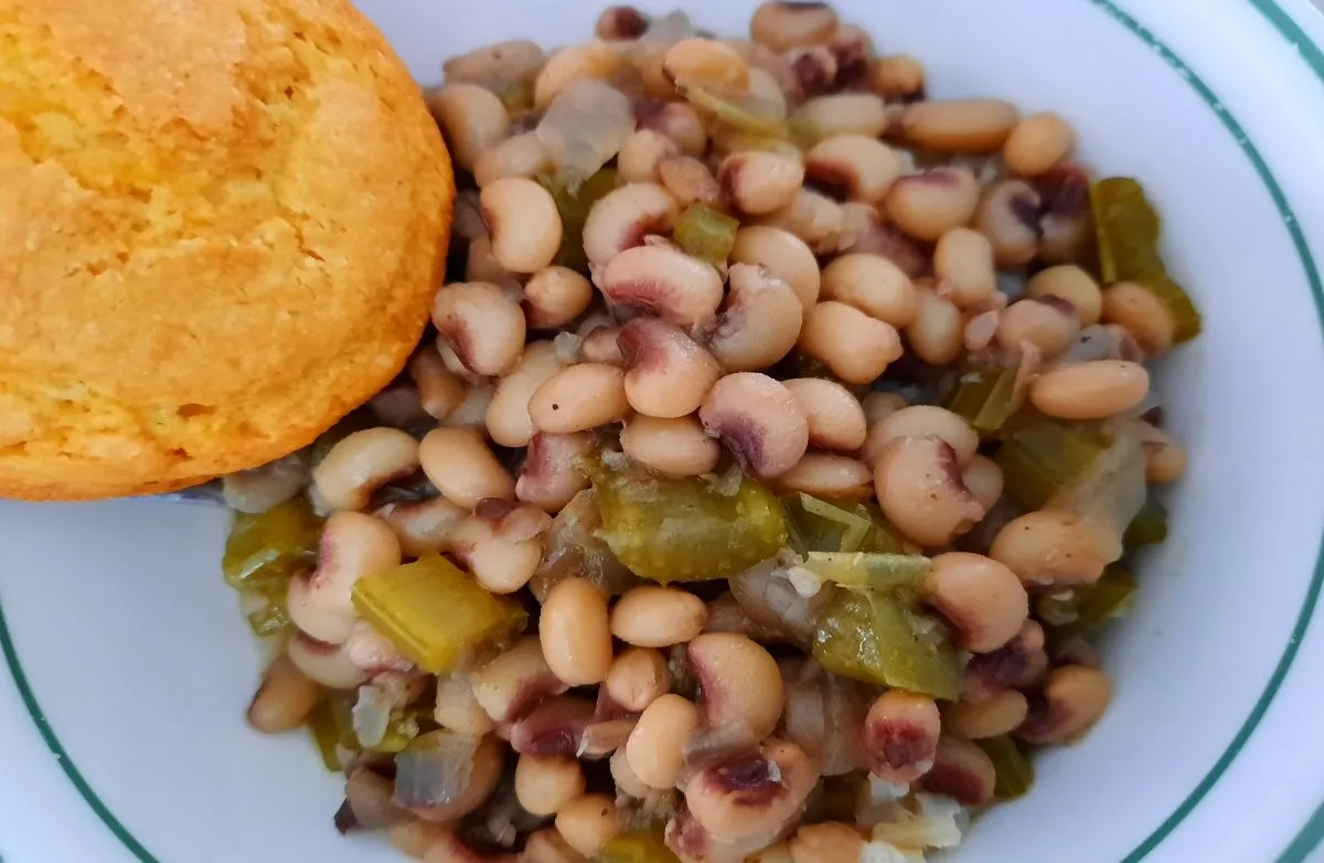 Veganer Hoppin John mit Schwarzen Augenbohnen