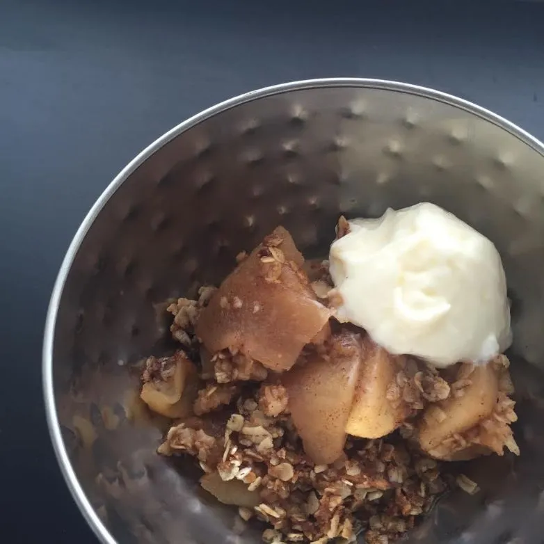 Aufgeräumter Apfel-Crisp