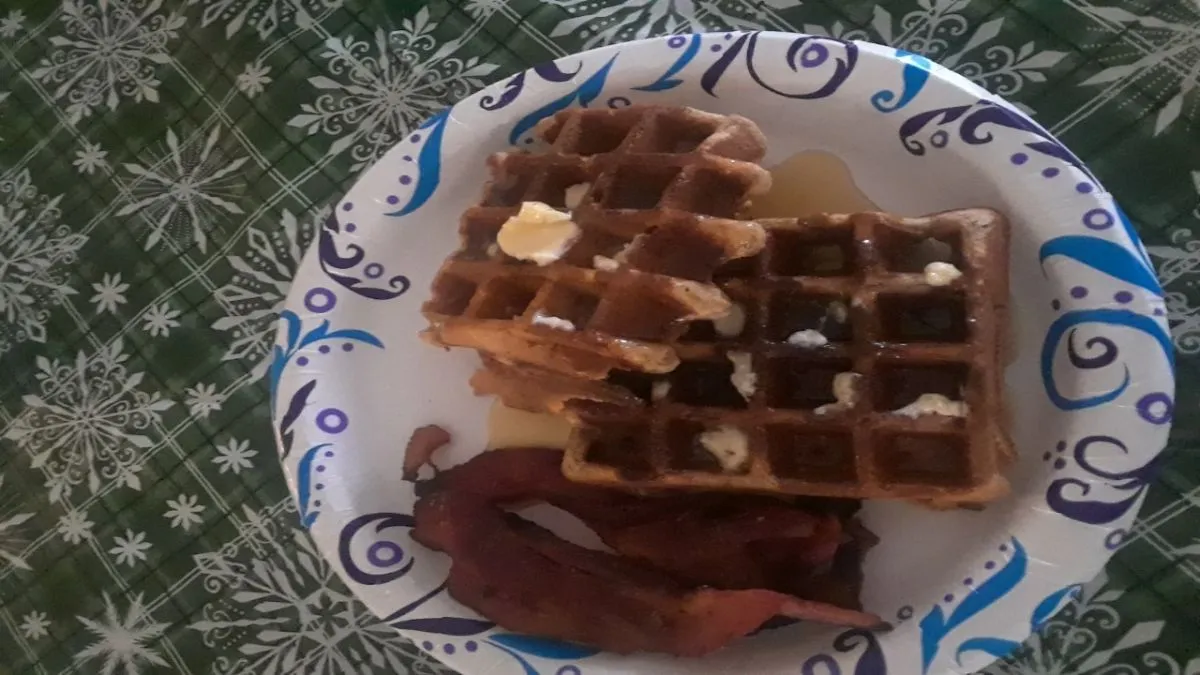 Bananen-Belgische Waffeln