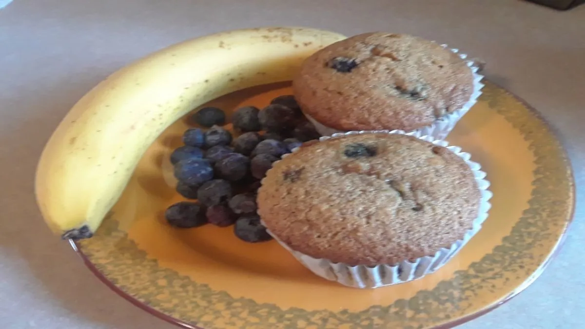 Bananen-Blaubeer-Jumbo-Muffins