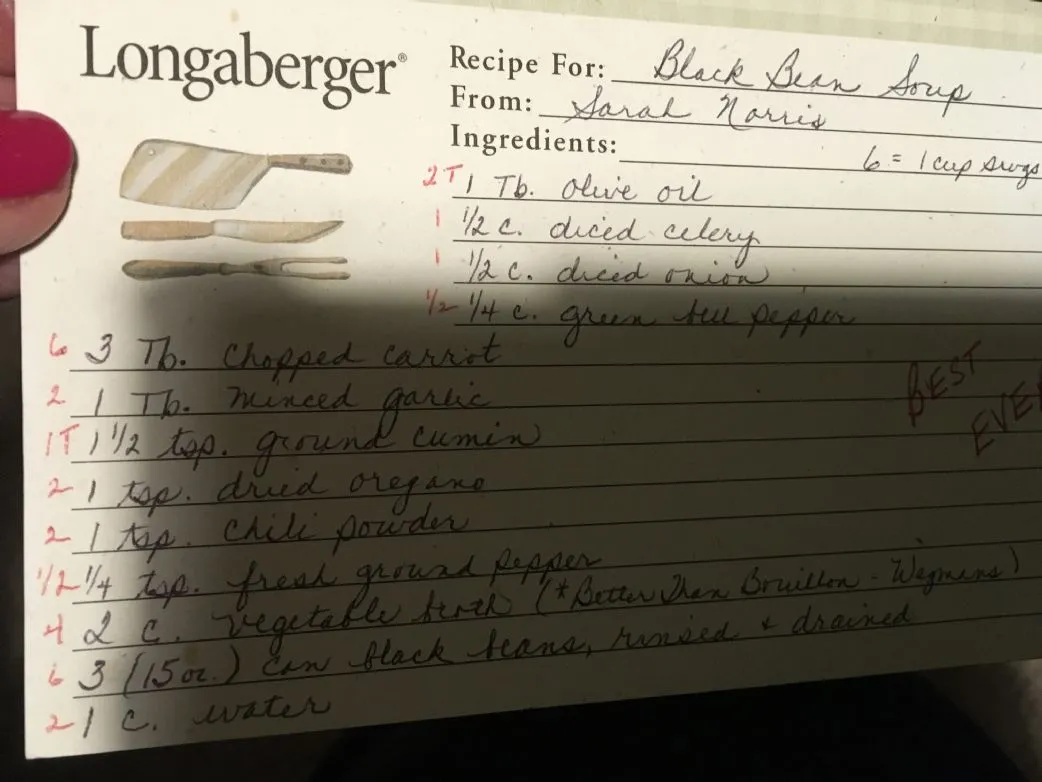 Schwarze Bohnensuppe