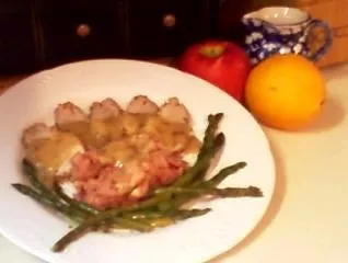 Orange-Thymian-Schweinefilet mit Apfelweinsoße