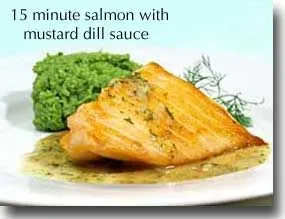 15 Minuten Lachs mit Senf-Dill-Sauce