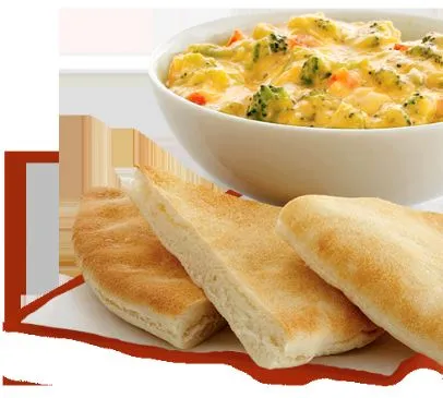 Brokkoli-Käse-Dip mit Pita-Brot