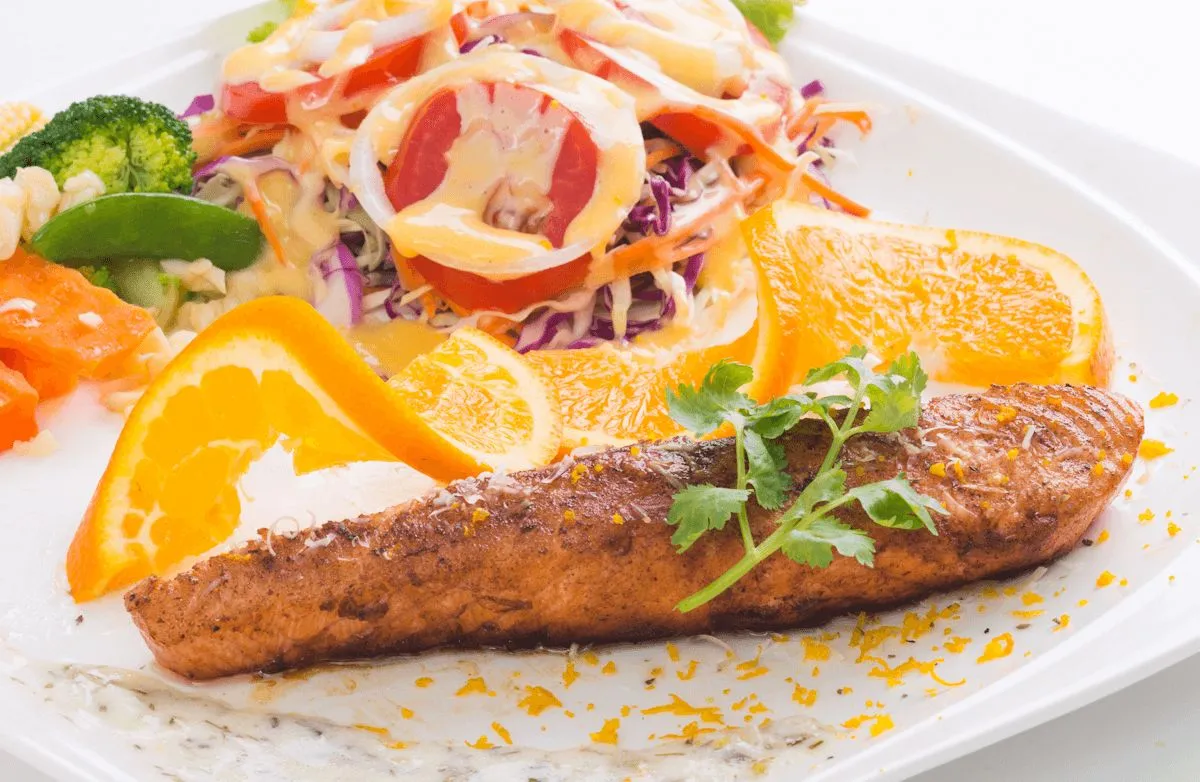 Gegrillter Lachs mit Orange-Miso