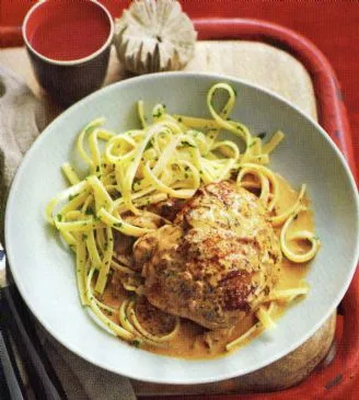 Paprika- und Sauerrahmhähnchen