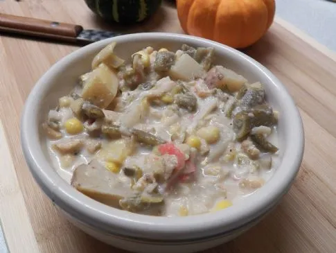 Gemüse-Meeresfrüchte-Chowder