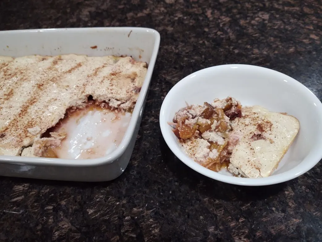 Sauerrahm-Kokos-Pflaumendessert