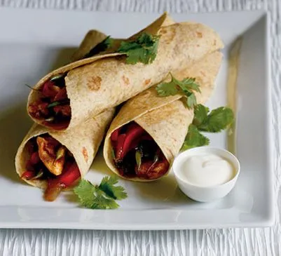 Scharfe Hühnchen-Fajitas