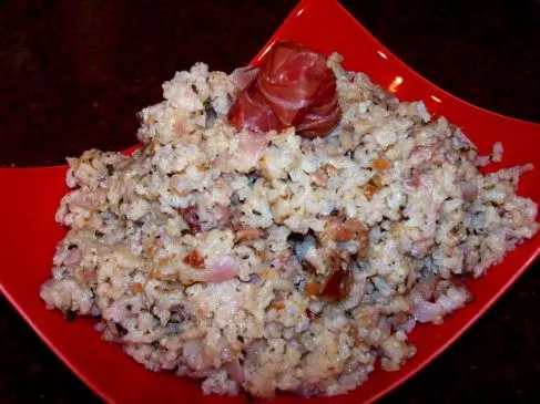 Risotto Mouselin (Reis- und Prosciutto-Gericht), 320 g Portion