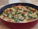 Spinat- und Käse-Omelett-Rührei