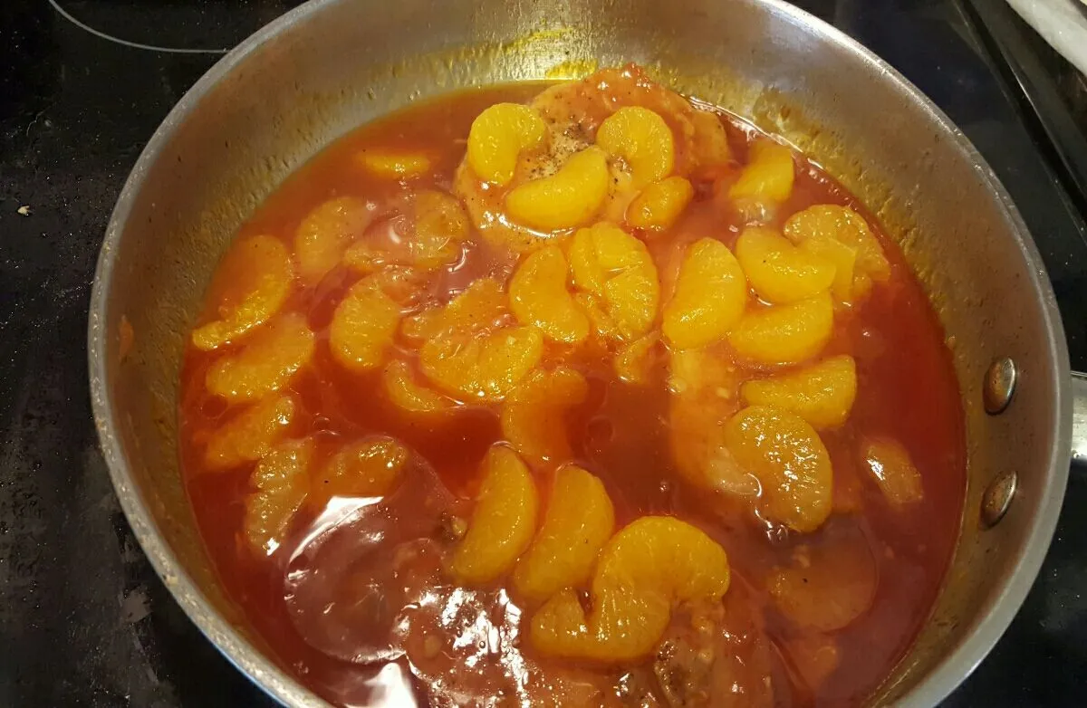 Orange Schweinekoteletts