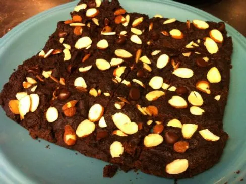 Fudgy Mandel Brownies (vegan)
