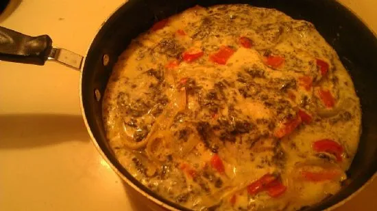 Cremiger Flunder mit Spinat