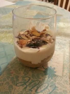 Zuckerfreies Blaubeer-Haferflocken-Parfait