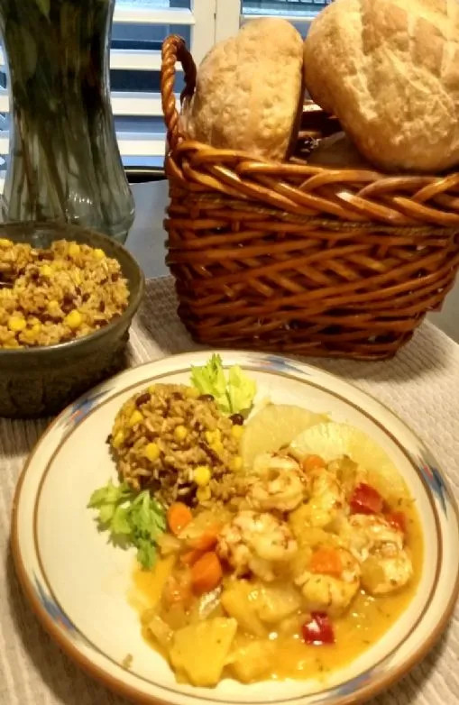 Süße Ananas-Orange-Kreuzkümmel-Garnelen