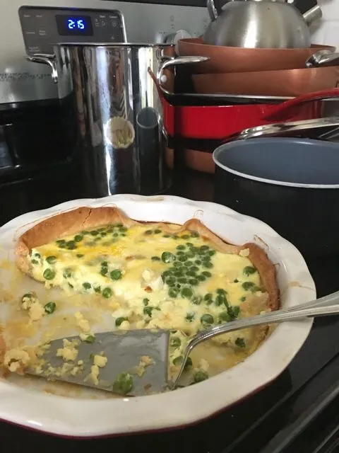 Quiche mit Erbsen
