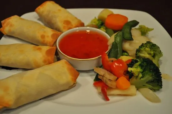 Gebackene Frühlingsrollen