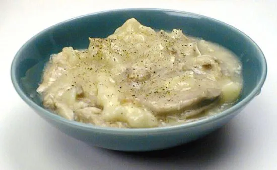 Hühnchen und Knödel