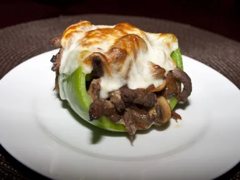 Philly Cheesesteak gefüllte Paprika