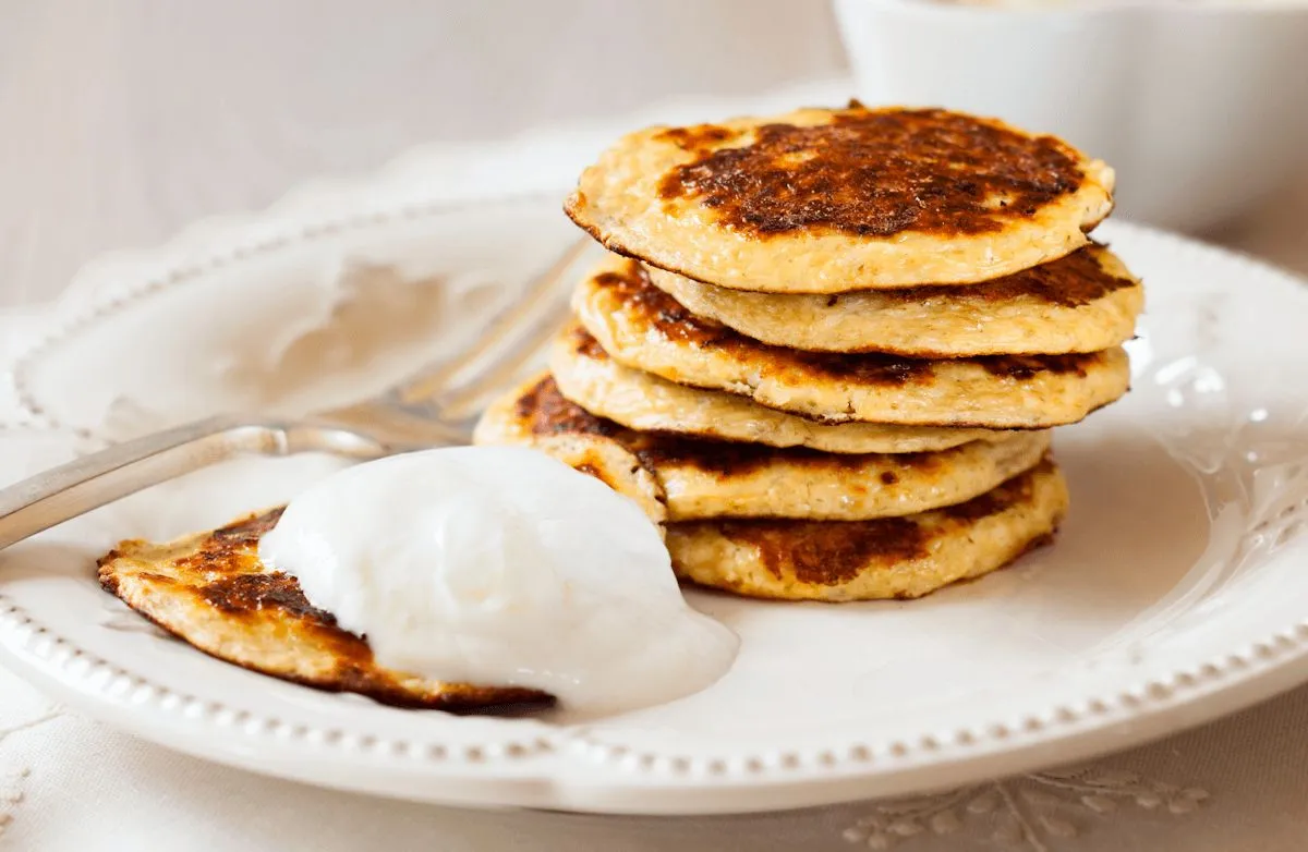 Griechische Joghurt-Haferflocken-Pfannkuchen