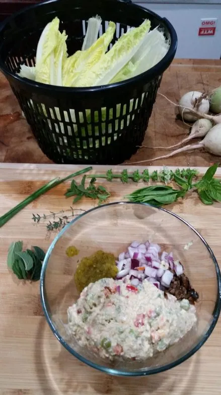 Kichererbsen "Mock Egg" Salat (inspiriert von Dr. Fuhrman)