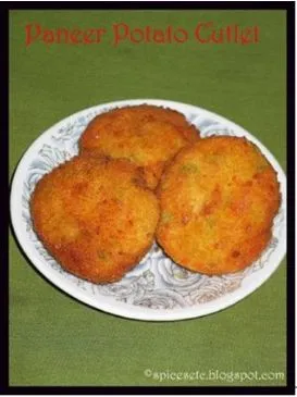 Kartoffel Paneer Cutlet - Actifry