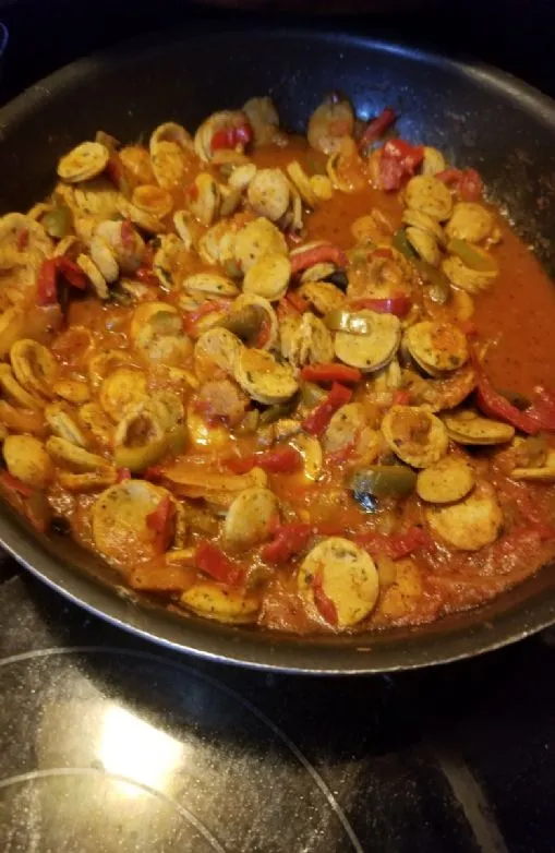 Hähnchenwurst mit Paprika