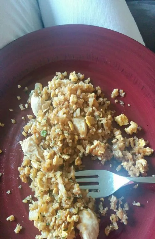 Blumenkohl-Hähnchen- oder Garnelen-Pfannengericht