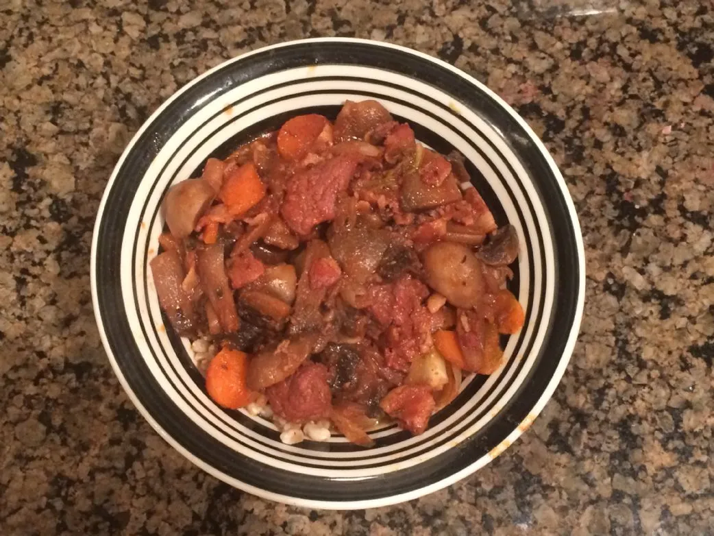 Rindfleisch Bourguignon aus dem Schnellkochtopf