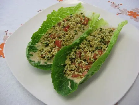 Vegan Glutenfreie Tabouli-Lettuce Wraps