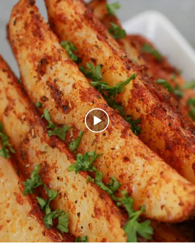 Gebackene Kartoffelspalten