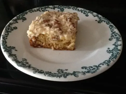 Tropischer Pfirsichkuchen