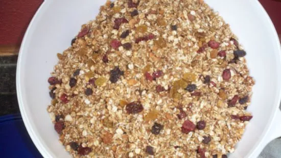 Fettarme geröstete Granola