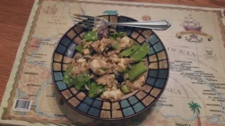 Low Carb Garnelen gebratener Blumenkohlreis