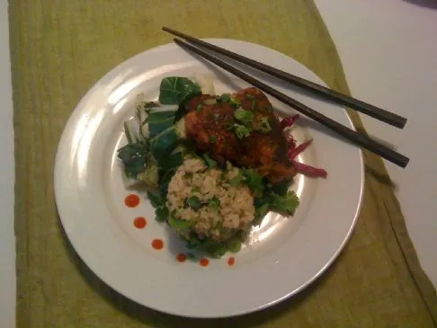 Gebackener Kokosnuss- und Ingwer-Brauner Reis