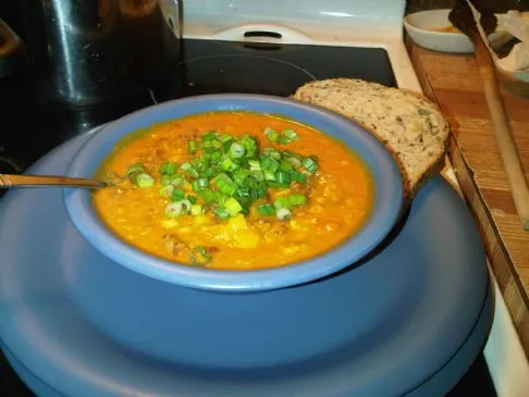 Kokos-Rote-Linsen-Suppe