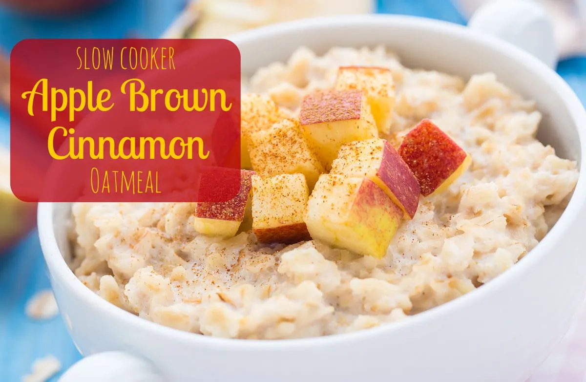 Haferbrei mit Äpfeln und Zimt aus dem Slow Cooker