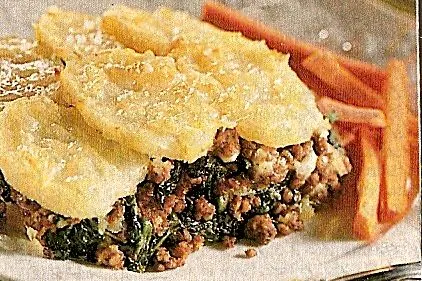 Spinat- und Rinderhackauflauf