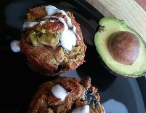 Glutenfreie Blaubeer-Avocado-Muffins