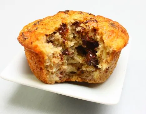 130 kcal Bananen-Schokoladen-Muffins